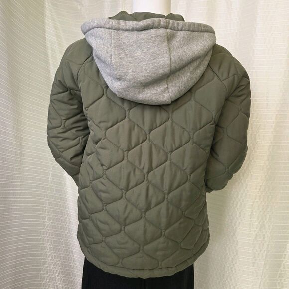 VANS MTE Board Jacket Women’s M/L Olive Hooded Puffer Retail $120 - Picture 2 of 13